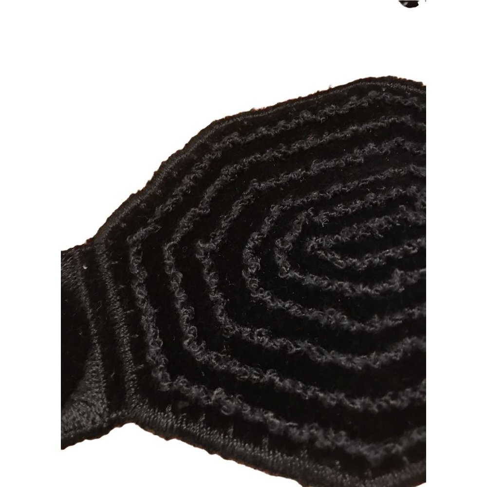 Couture Black Velvet Embroidered Austrian Trim 80s Vintage